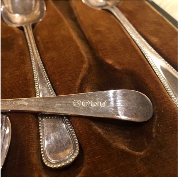 JE22-Antique English Demitasse Silverplate Spoon Set in Original Presentation… - Picture 5 of 9